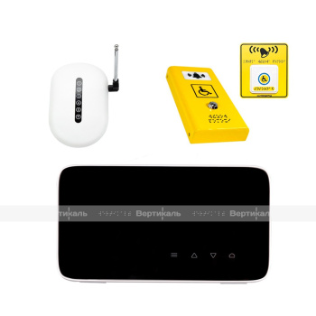 Комплект системы вызова помощи ТИФЛОВЫЗОВ ПС - 999 с антивандальной кнопкой из стали и тактильно-сенсорной кнопкой желтого цвета фото 6045